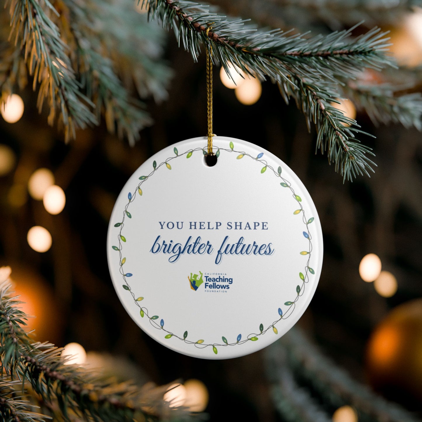 Ceramic Ornament Benefitting the Care Fund – "You Help Shape Brighter Futures"